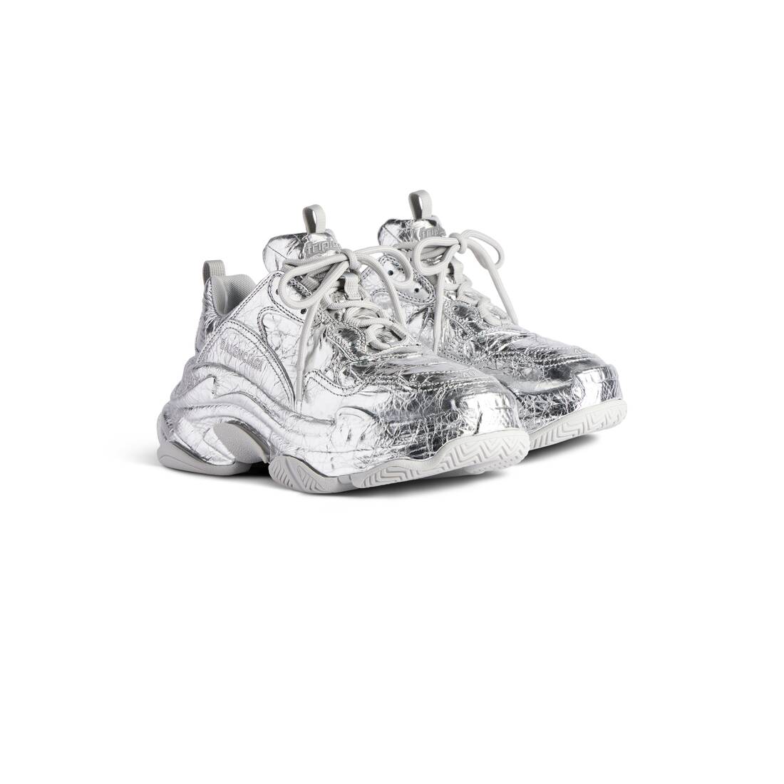 Mens Triple S Sneaker in Silver