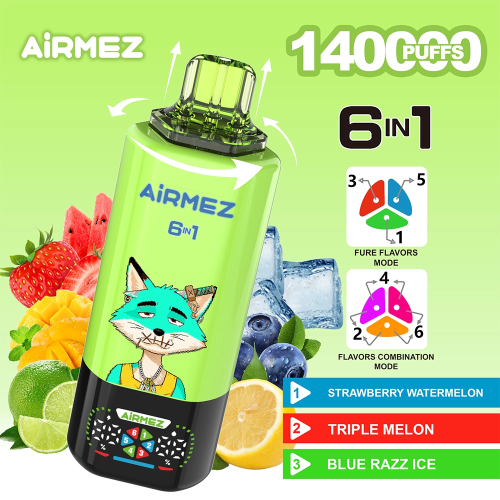 【New Arrive】Airmez 140000 Puffs 6in1 Disposable Vape