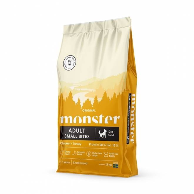 Monster Dog Adult Small Bites Kylling & kalkun
