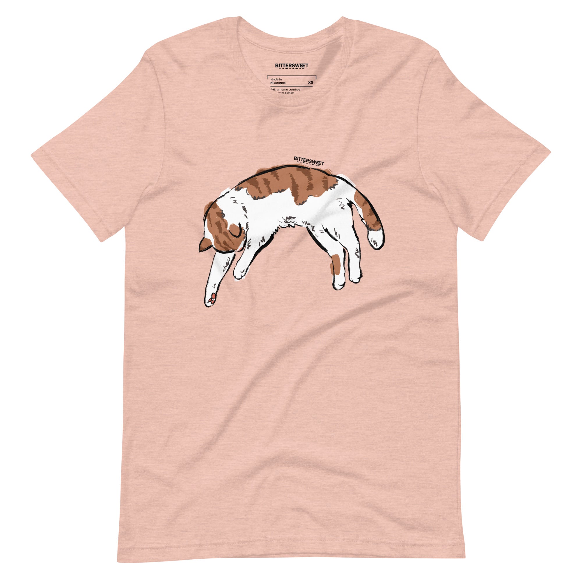 Sleepy day cat graphic T-shirt