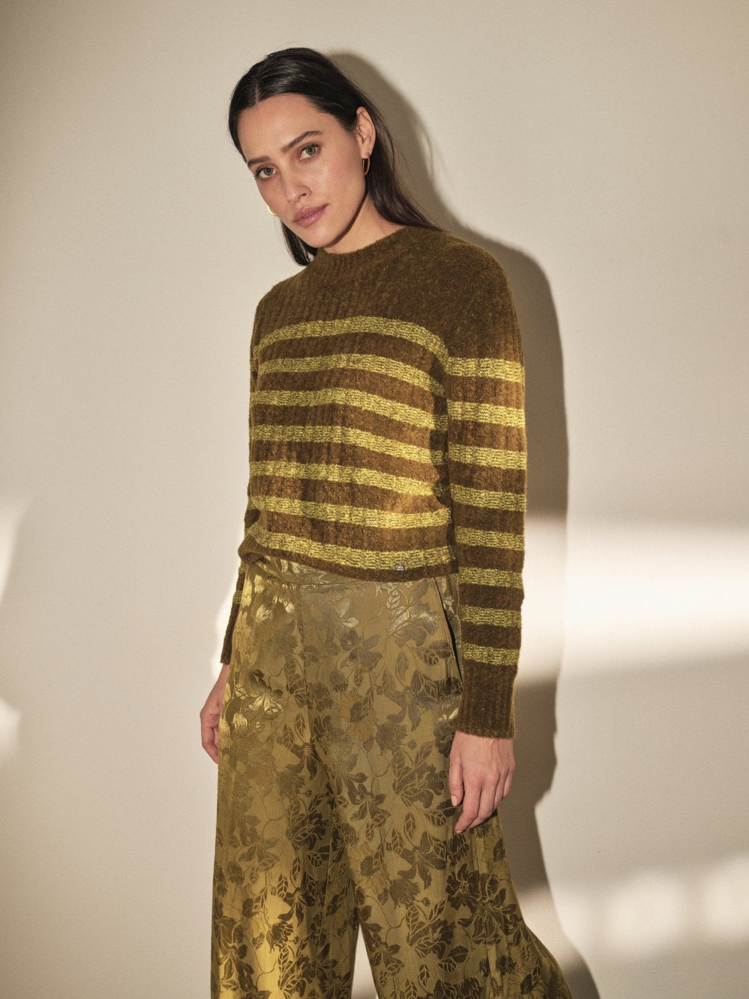 ‌Olive Glimmer Knit
