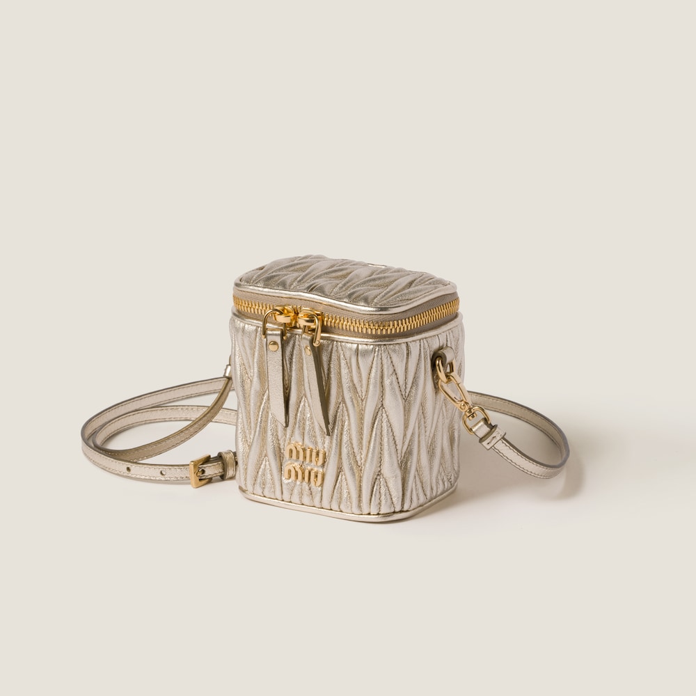 Matelassé nappa leather micro bag