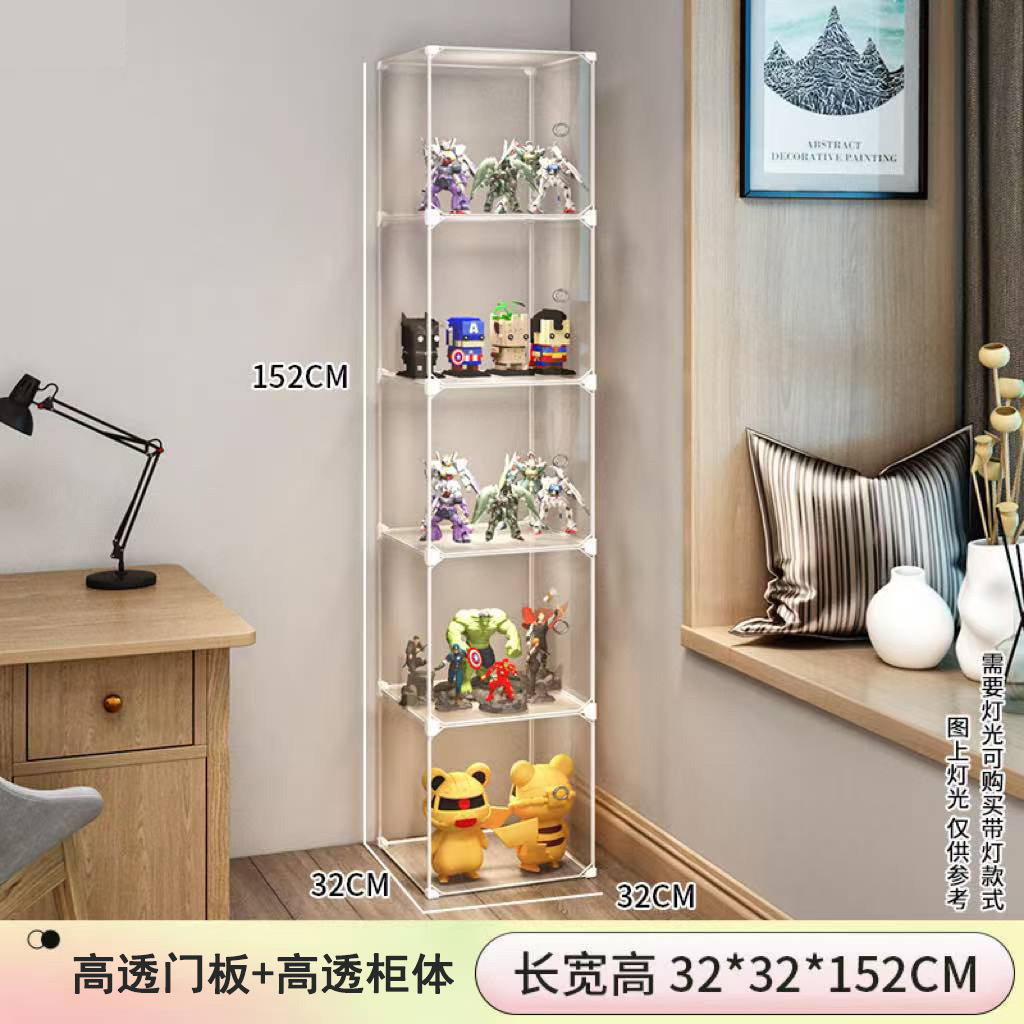 Customized Hand-Made Display Cabinet Building Block Storage Box Household Transparent Children's Toys Dust-Proof Model Display Shelf