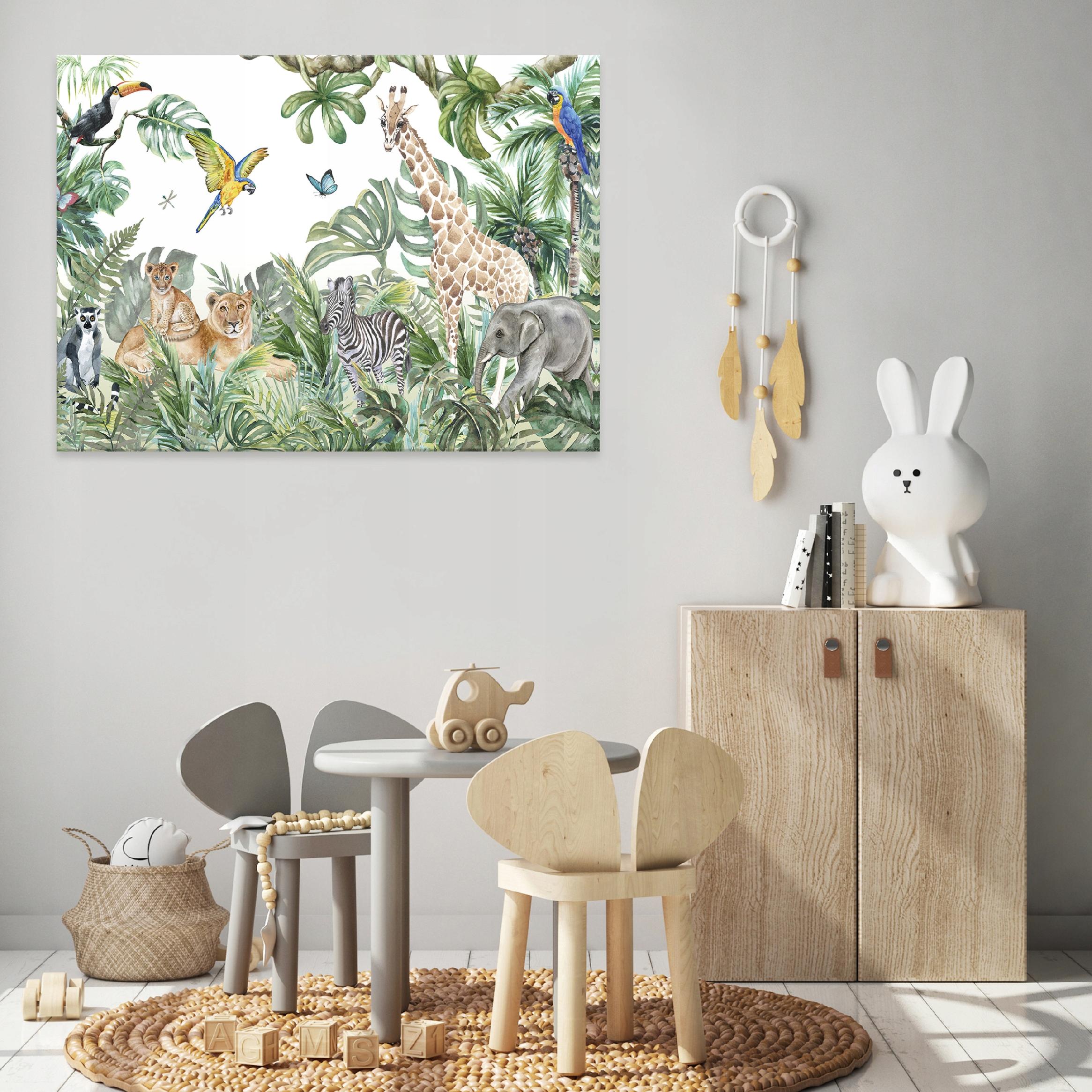 Picture for a child's room, jungle animals, 60x40