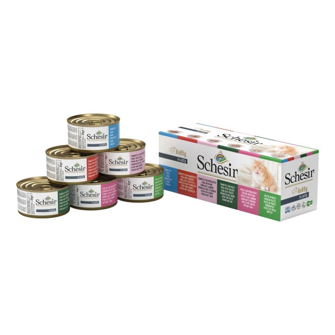 Schesir Mixed up Mixed Wholefood/Jelly Wholefood/Jelly Variety Pack 6x85g