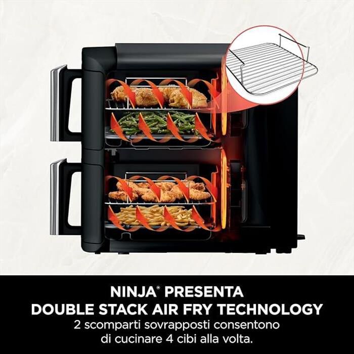 NINJA - FRIGGITRICE AD ARIA 7,6 LT SL300EU-Nero