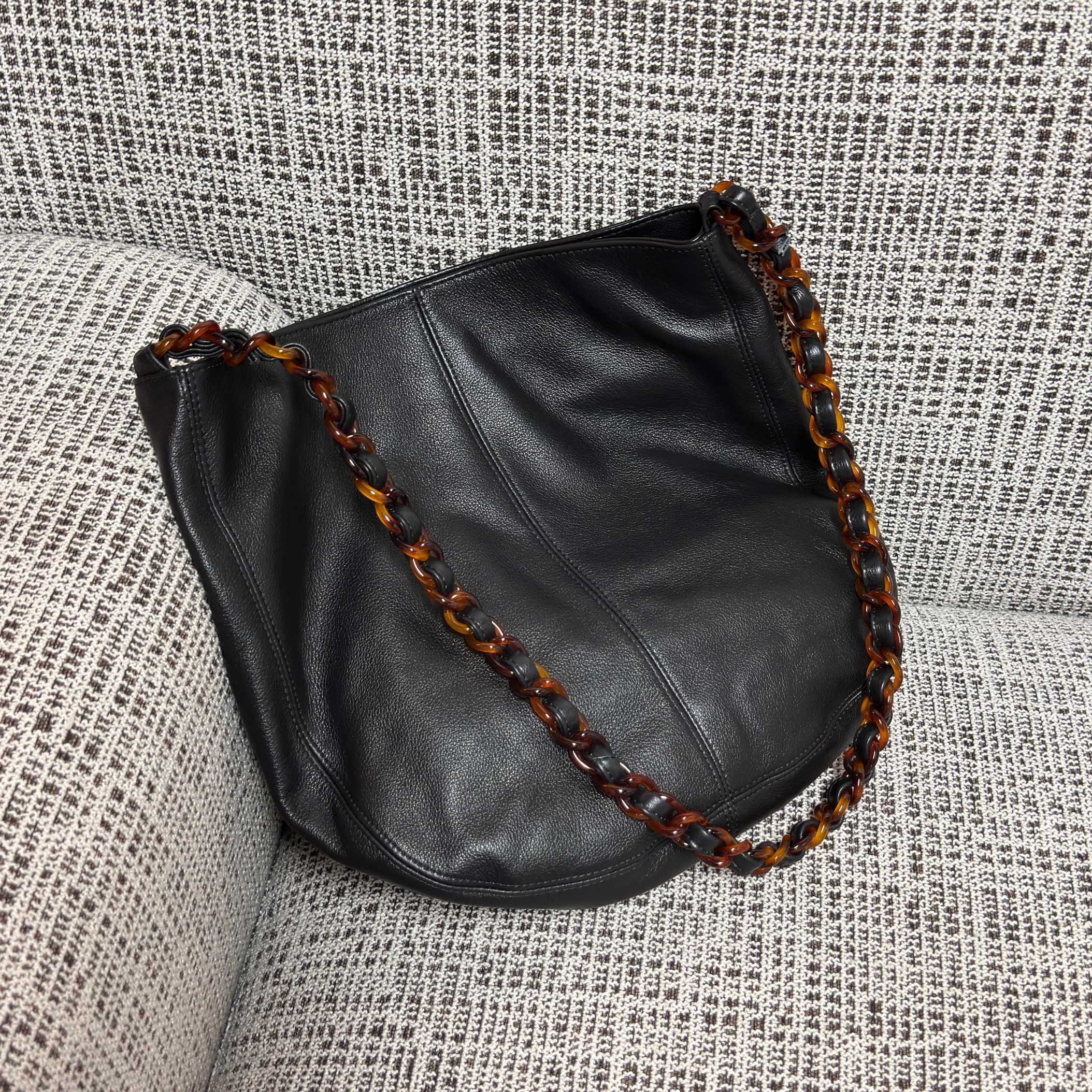 Vintage CC Tortoise Chain Bag（Suede Black） - Mocuir