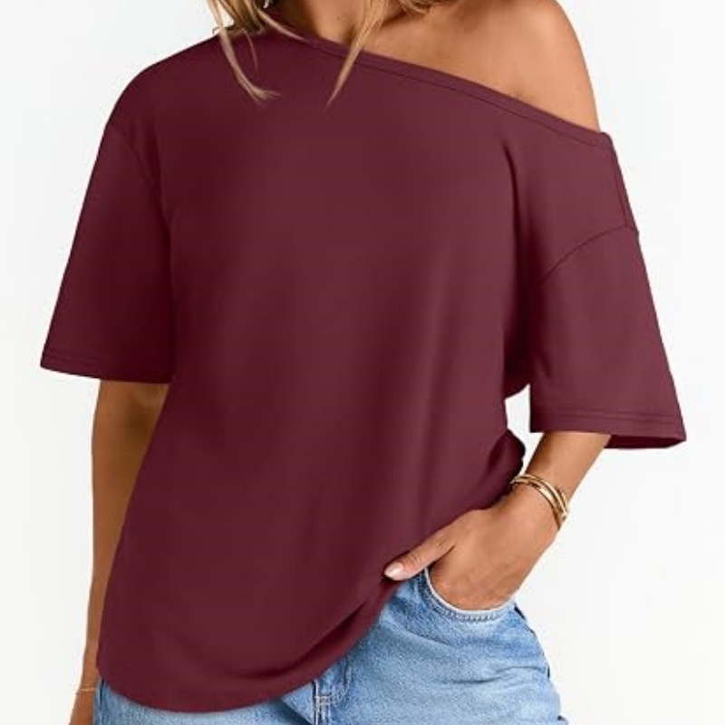 The Shoulder Tops Oversized Short Sleeve Tshirts 2026