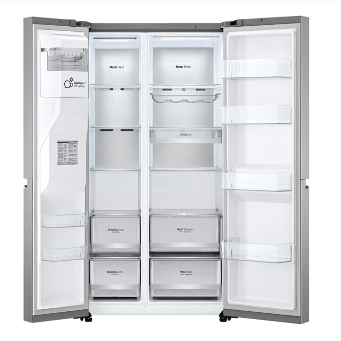 LG - Frigorifero side by side GSLV90PZAD Classe D 635lt-Acciaio inossidabile