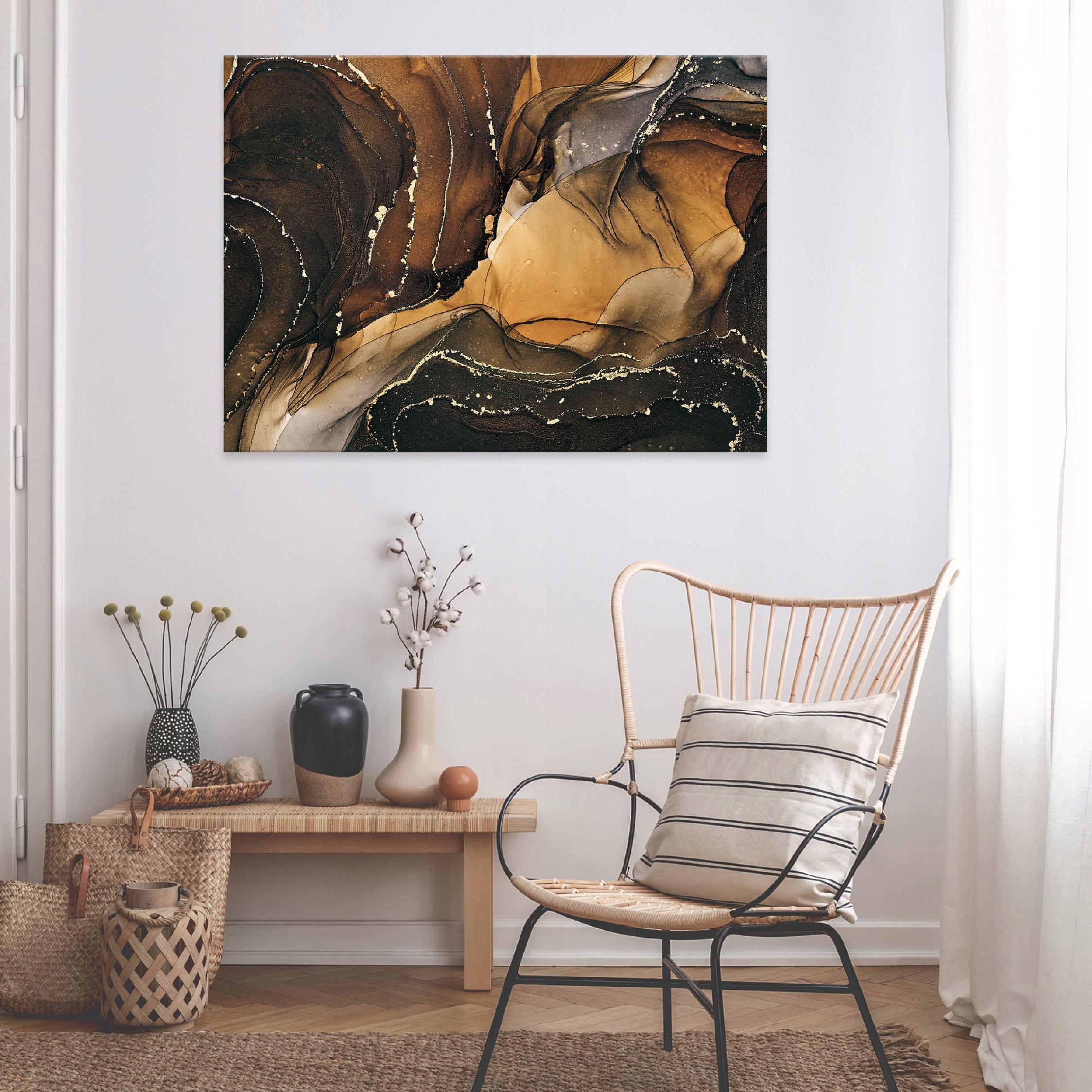 Abstract marble canvas painting, living room, 60x40