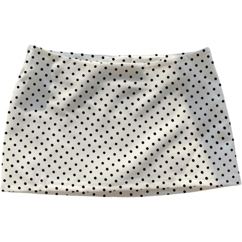 MakeMeChic Women's Polka Dots Mini Skirt