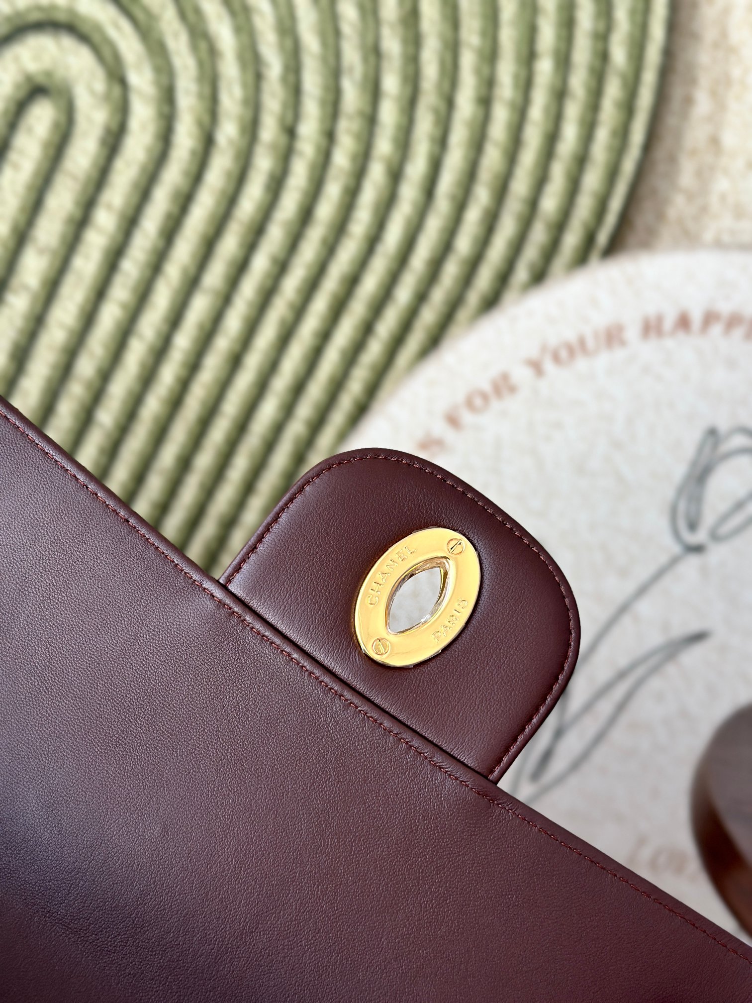 Classic Flap Medium in BurgundyDark Brown Quilted Lambskin with Gold-Tone Hardware - Mocuir