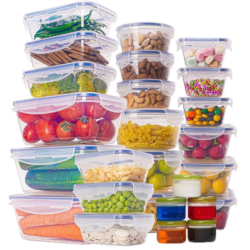 Lunch Box 24-piece set A sealed jar grains kitchen storage food grade plastic snack dry goods storage jar