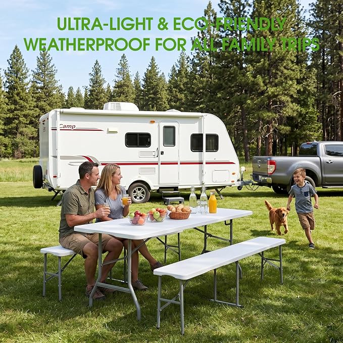 Folding Table Picnic Table Set
