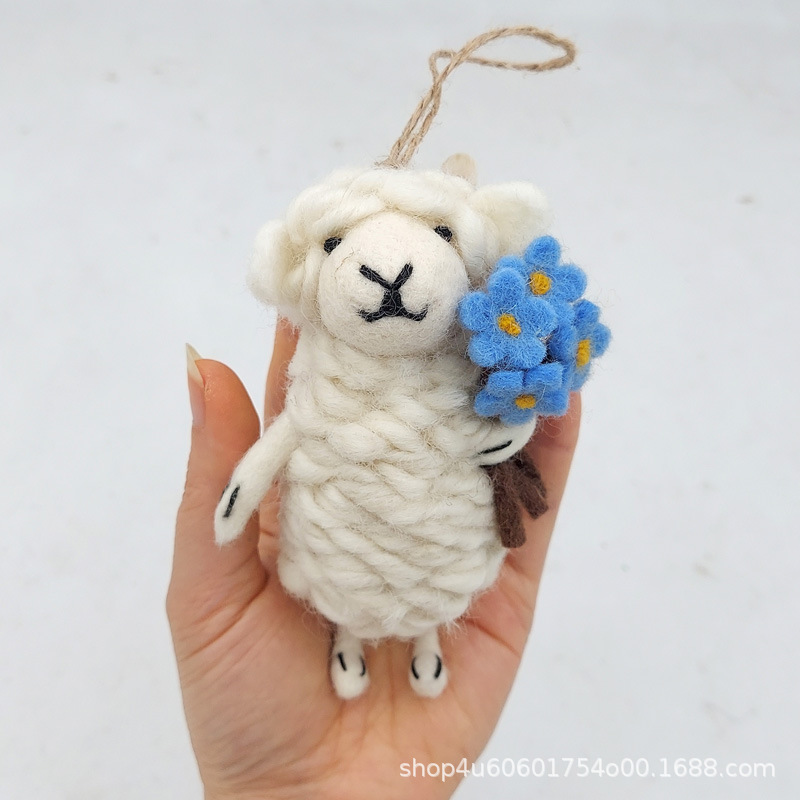 Wool felt pendant cute plush toy