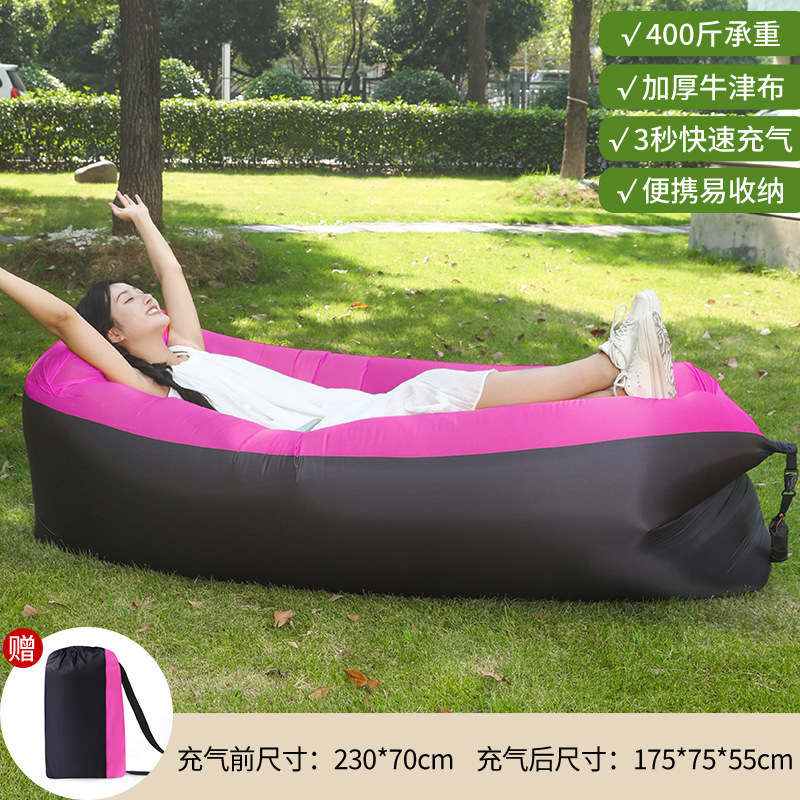 Outdoor Lazy Inflatable Sofa Air Mattress Nap Internet Popular Air Cushion Bed Folding Single Person Portable Camping Chair