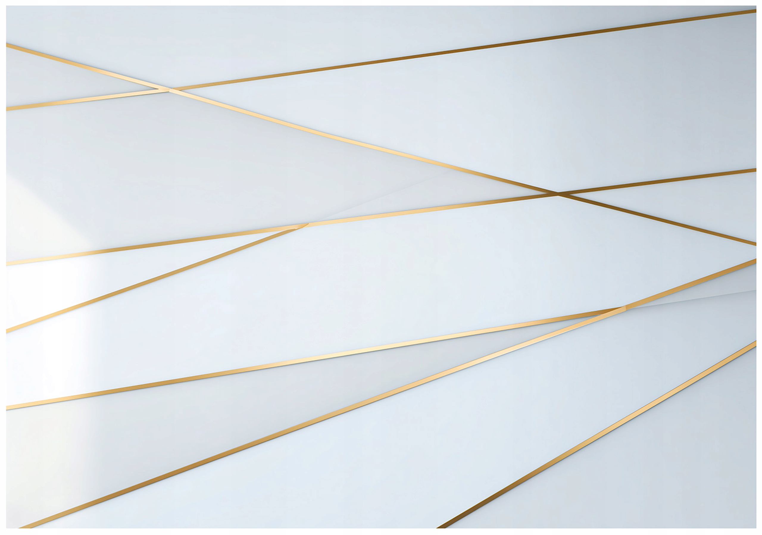 Abstract wall mural, white and gold, for the bedroom or living room, non-woven wallpaper,