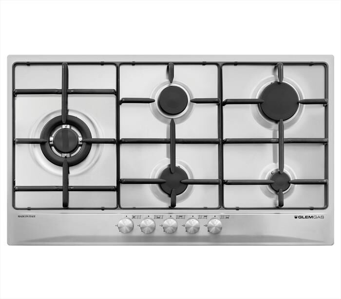 GLEM GAS - Piano cottura a gas GT95TIX- 86cm-Acciaio Satinato