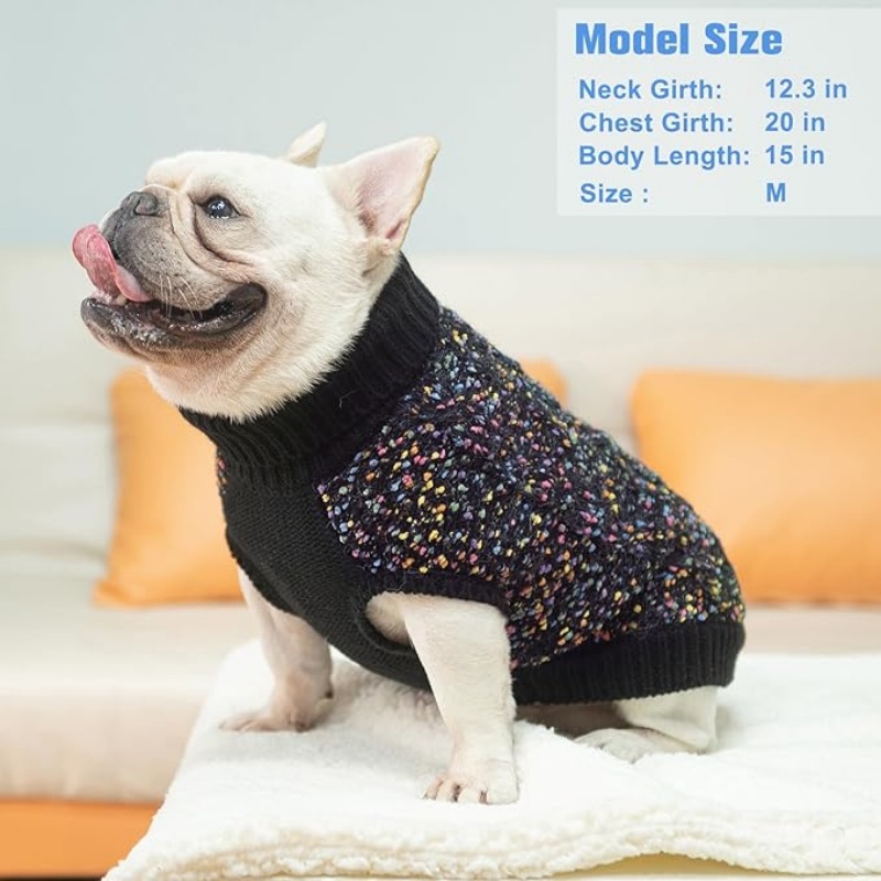 FURATTIRE Cable Knit Small Dog Sweater