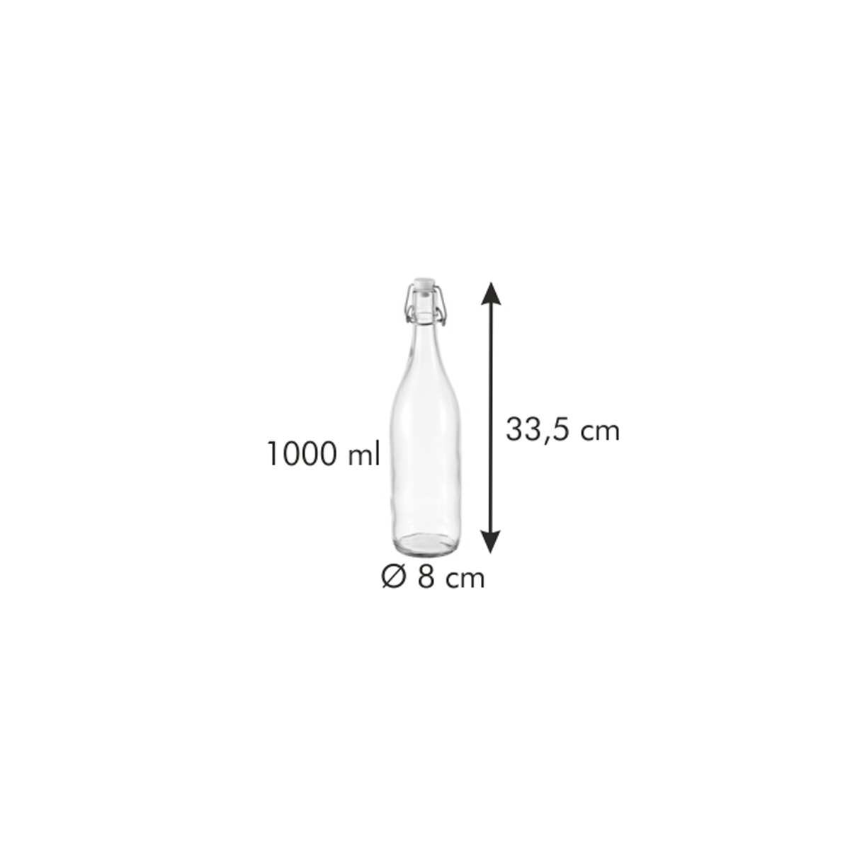 Láhev s klipem TESCOMA DELLA CASA 1000 ml