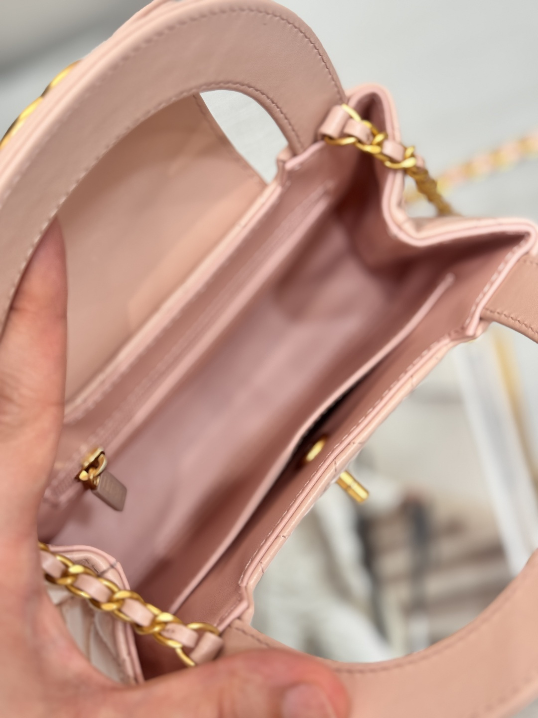 Mini Kelly Bag with Handle（Light Pink） - Mocuir