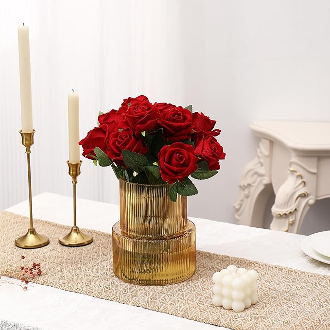 VASEA Amber Glass Vase