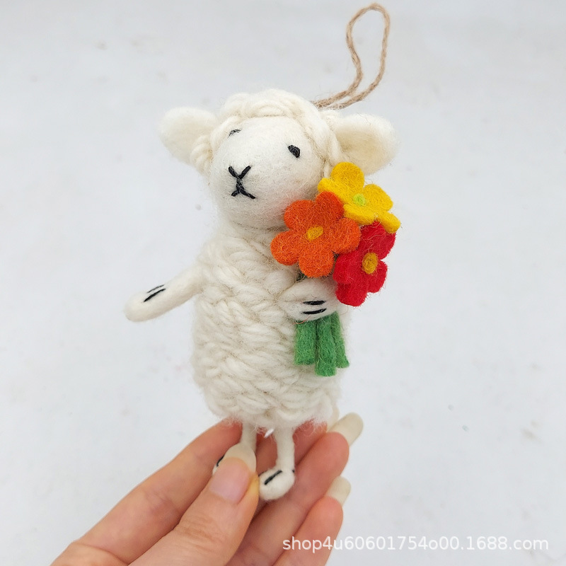Wool felt pendant cute plush toy