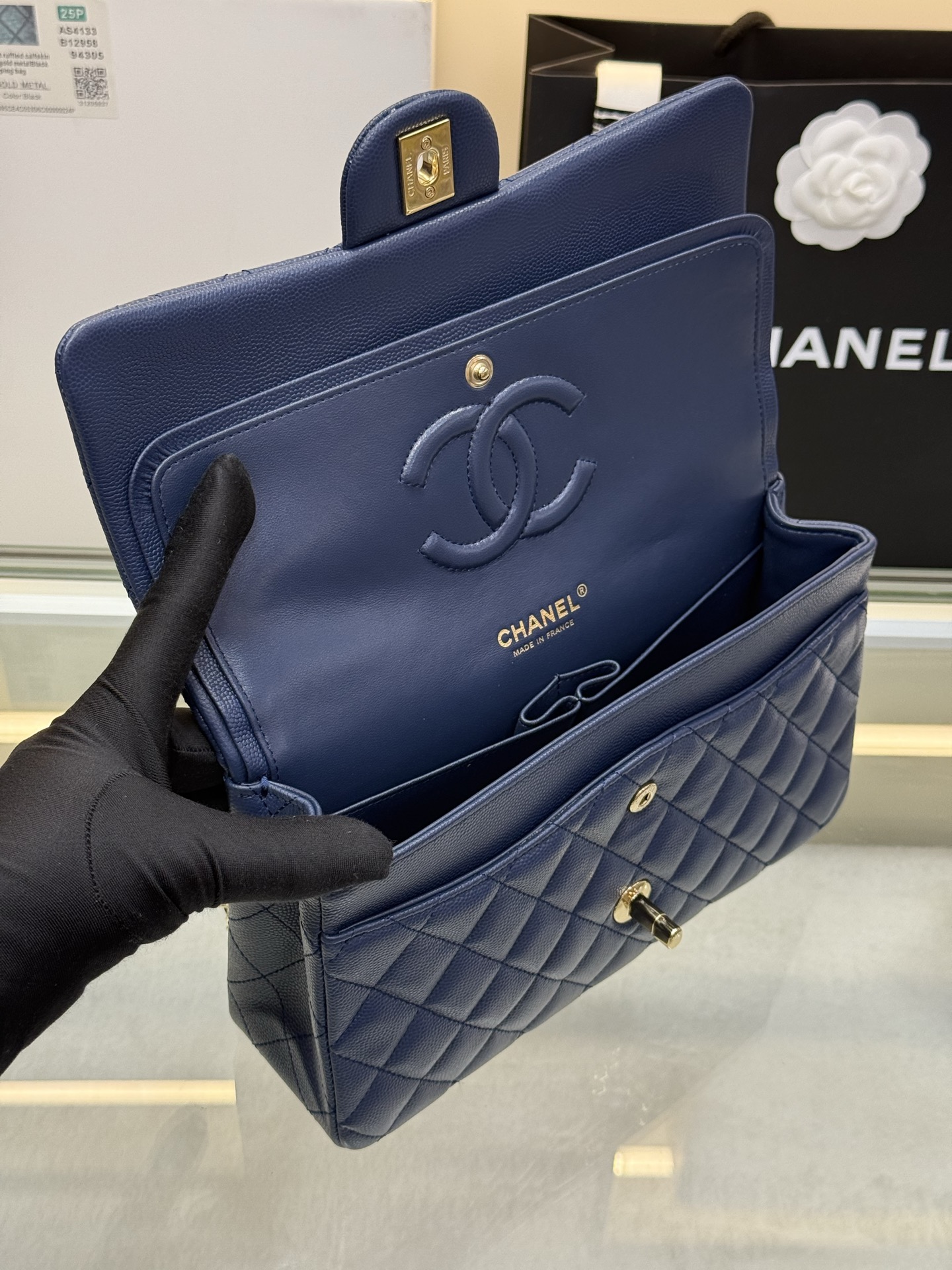 Classic Flap Bag（Navy Blue） - Mocuir