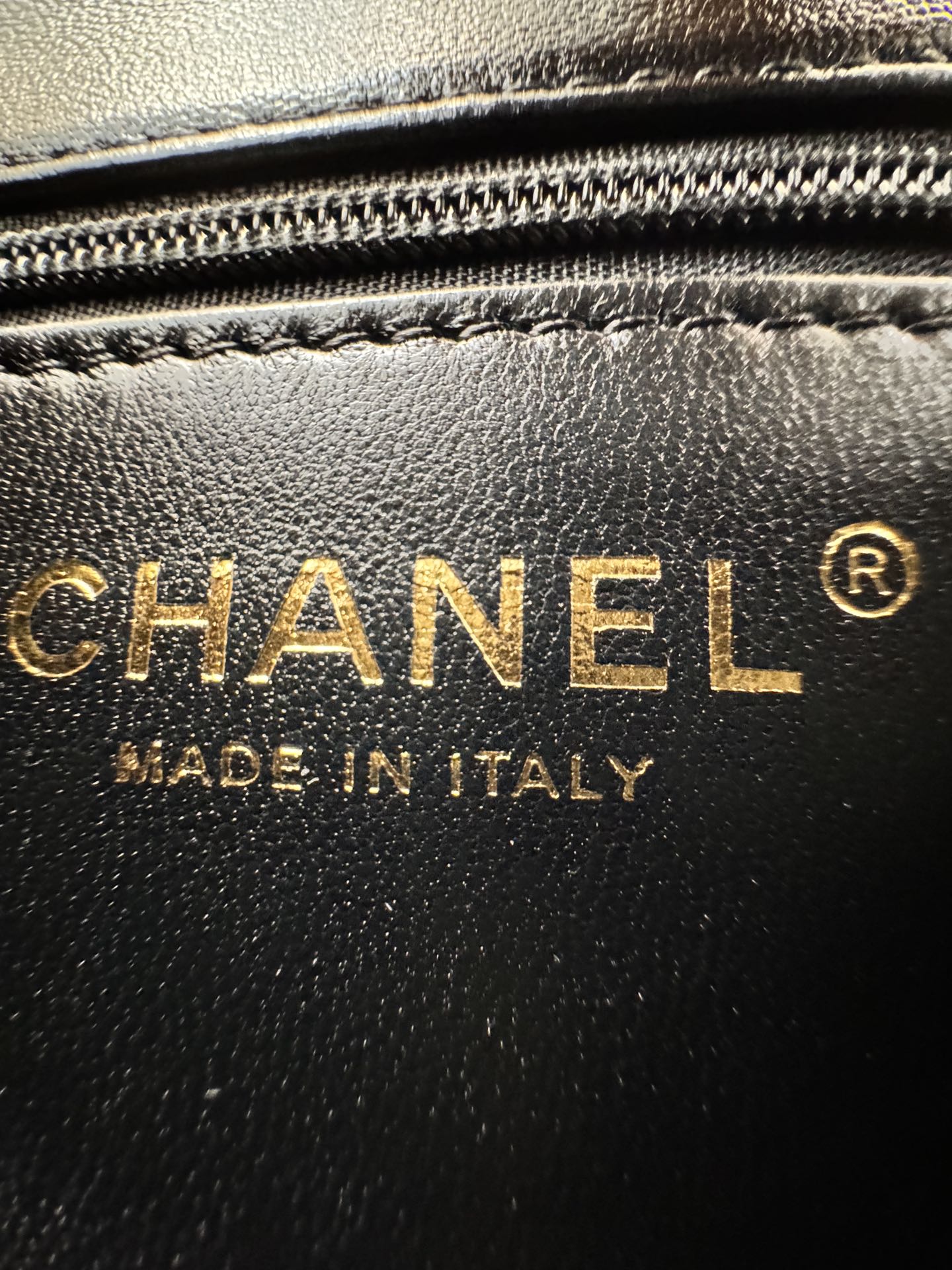 24B Classic Flap Mini with Twist Handle in Black Waxed Lambskin with Gold-Tone Hardware (Model AS5166) - Mocuir