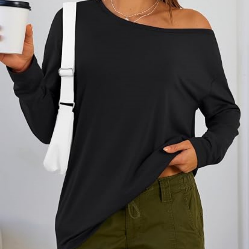 Womens Off The Shoulder Oversized Tops