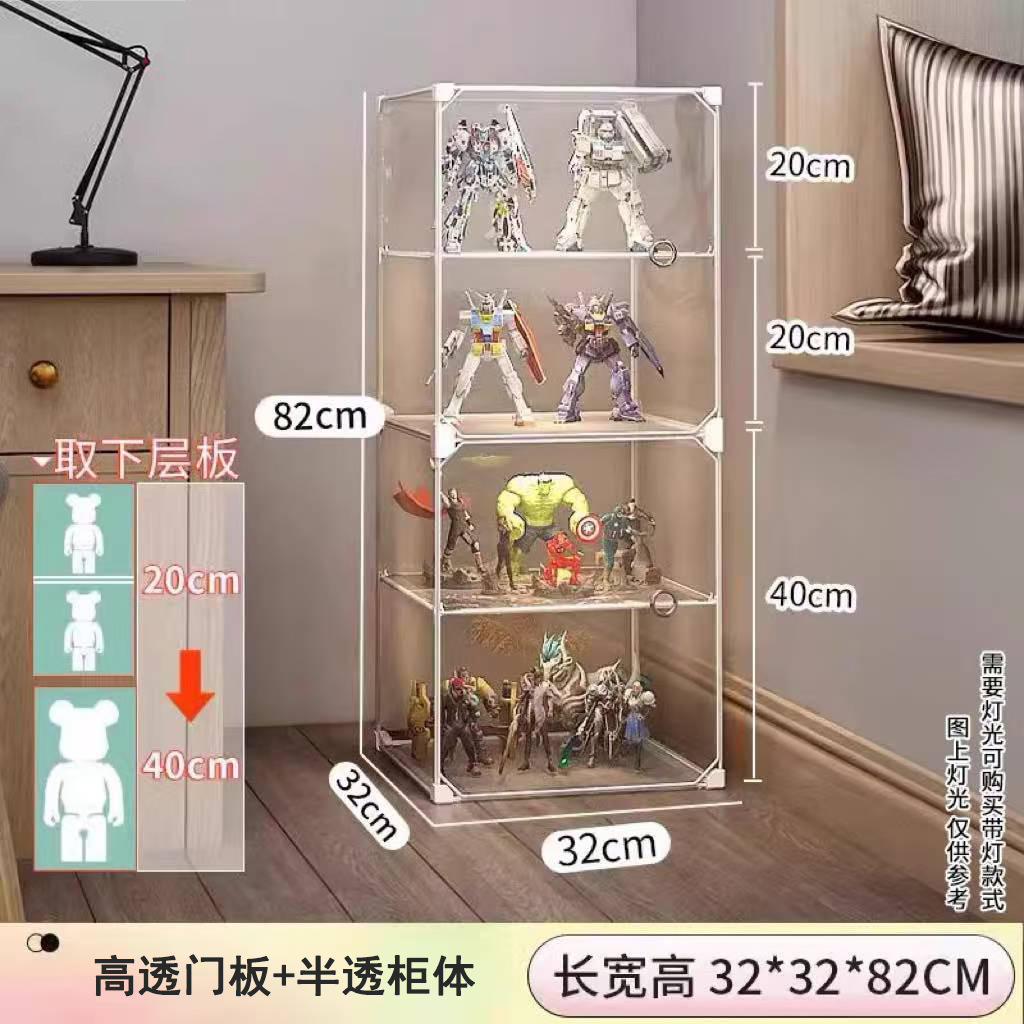 Customized Hand-Made Display Cabinet Building Block Storage Box Household Transparent Children's Toys Dust-Proof Model Display Shelf