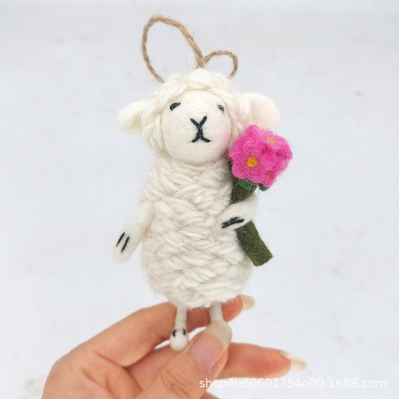 Wool felt pendant cute plush toy