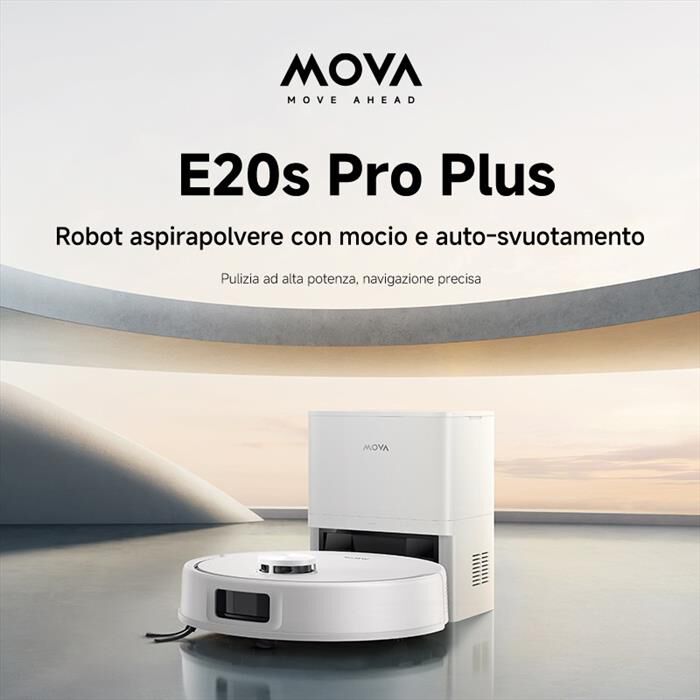 MOVA - Aspirapolvere robot E20S PRO PLUS-Bianco