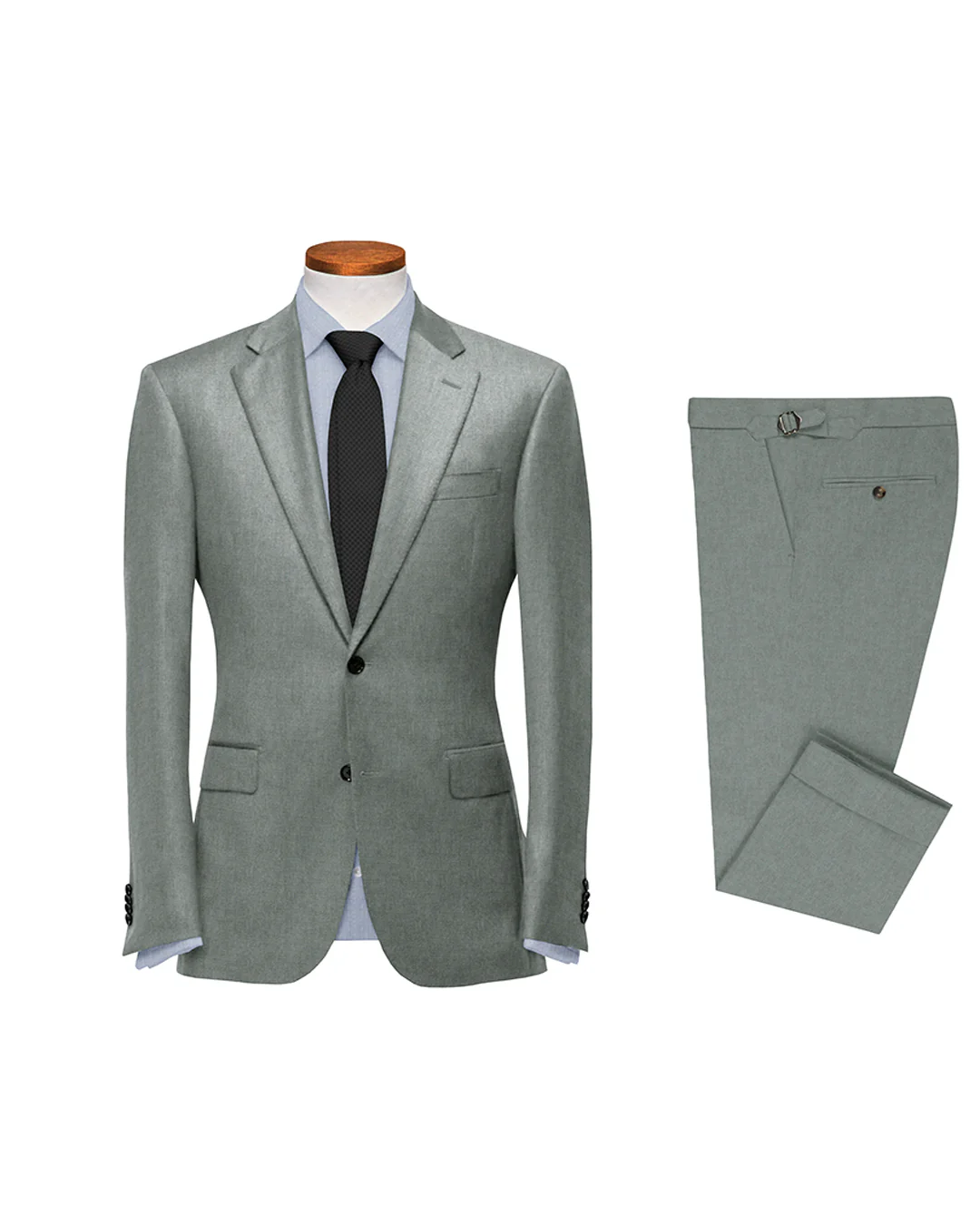 Flannel: Light Grey Twill 14 Oz Suit