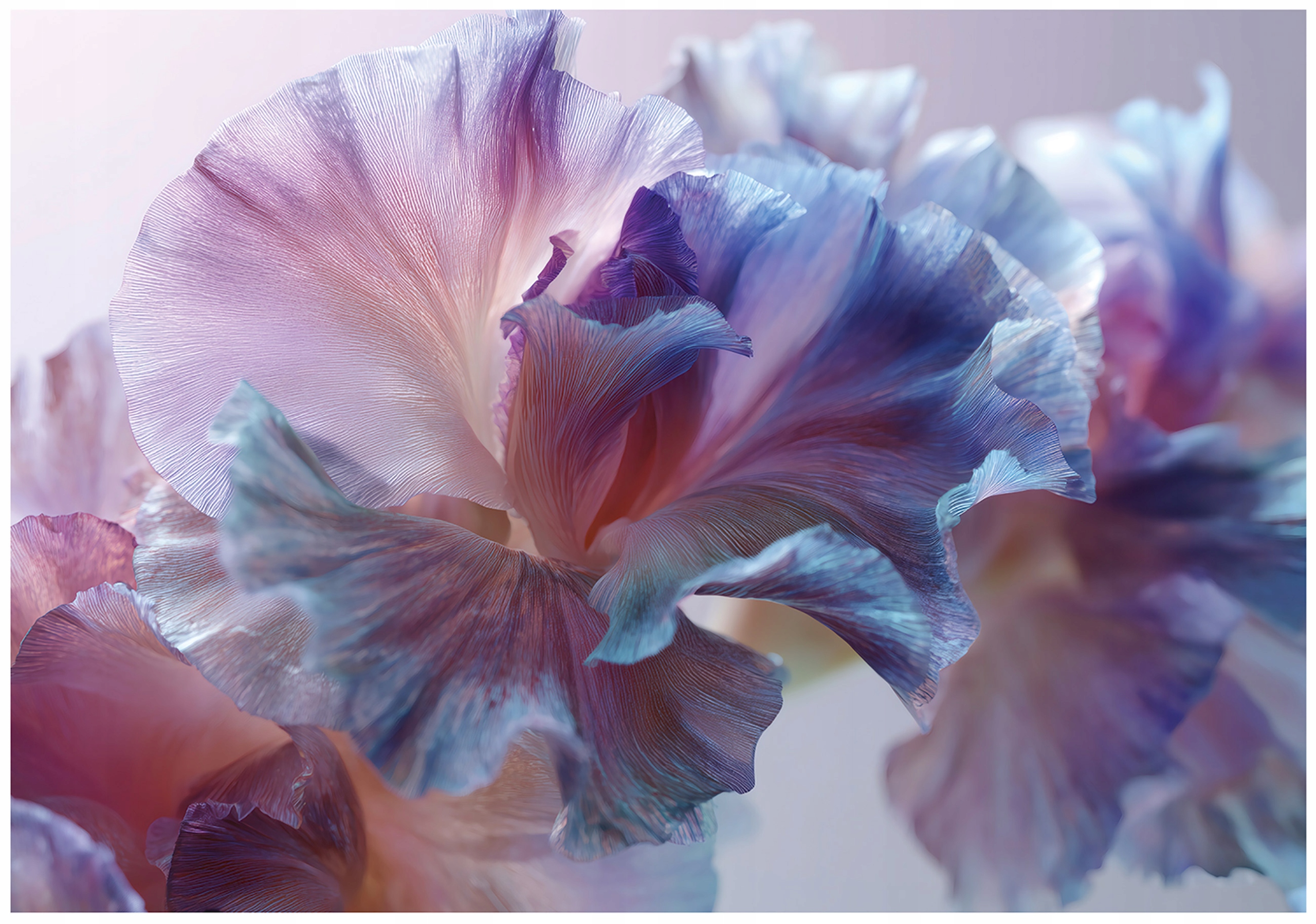Abstract flower wall mural for bedroom or living room, non-woven wallpaper,