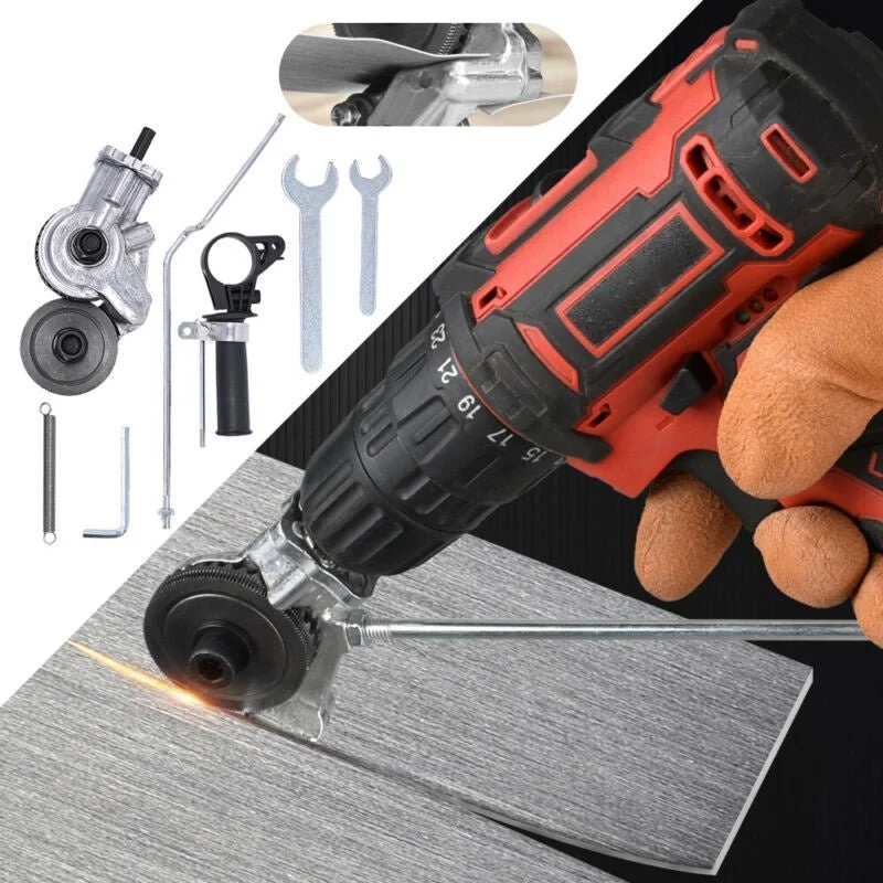 Electric Drill Plate Cutter Sheet Metal Nibbler Precise Cutting Sheet Attachment