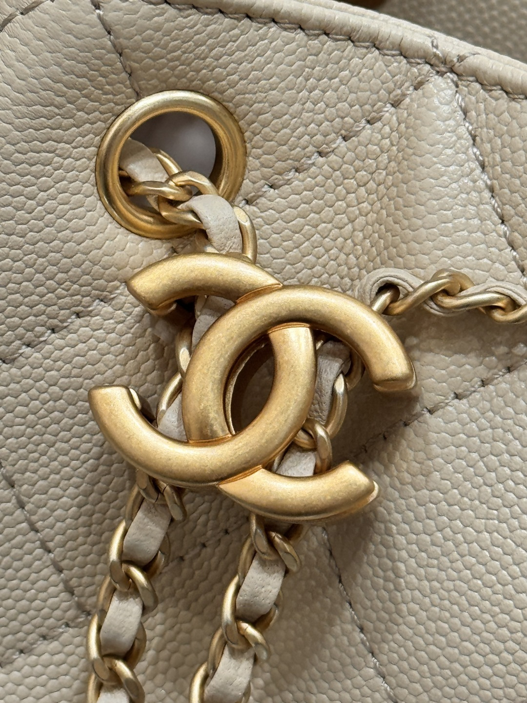 25Bag Mini Drawstring Bag（Beige） - Mocuir