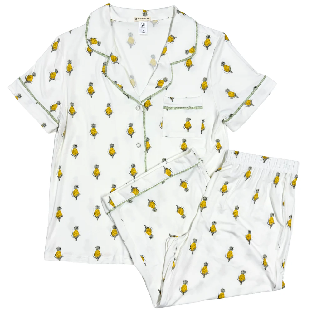 Aspen Dream Jolene Cropped Printed Pajama Set