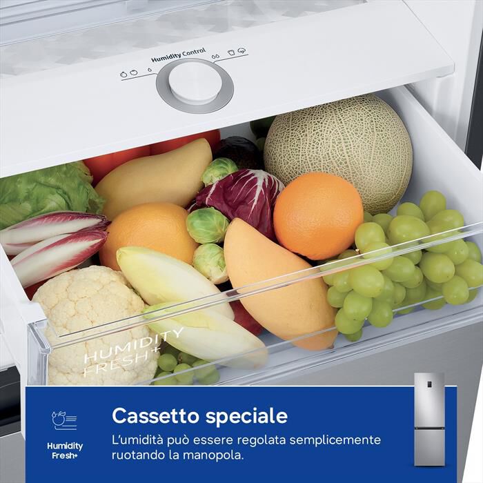 SAMSUNG - Frigorifero combinato RB34C675DSA/EF Classe D-SILVER INOX
