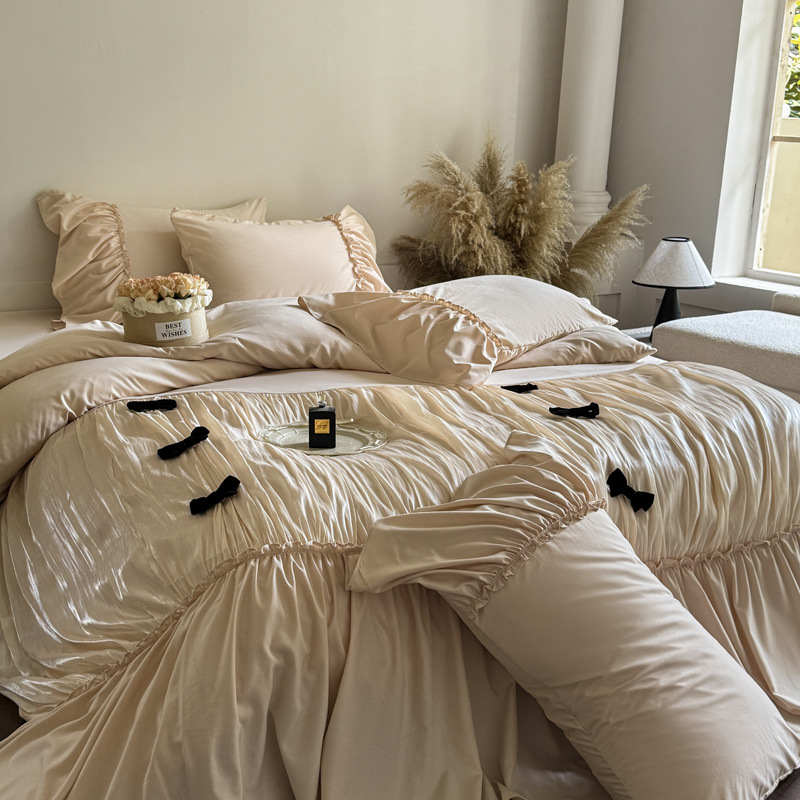 Skin-friendly cotton princess wind four-piece suit