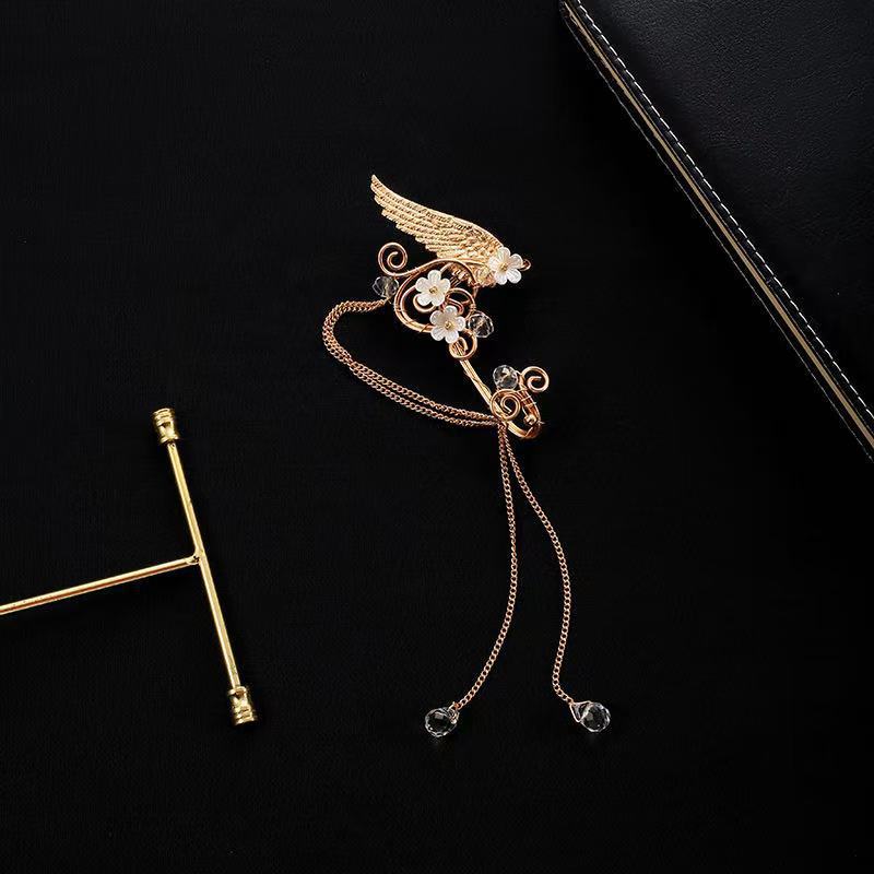 Earclip retro earrings tassel earrings