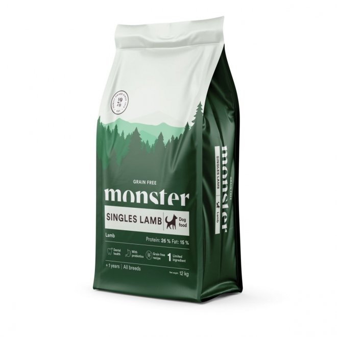 Monster Dog Adult Grain Free All Breeds Singles Lam