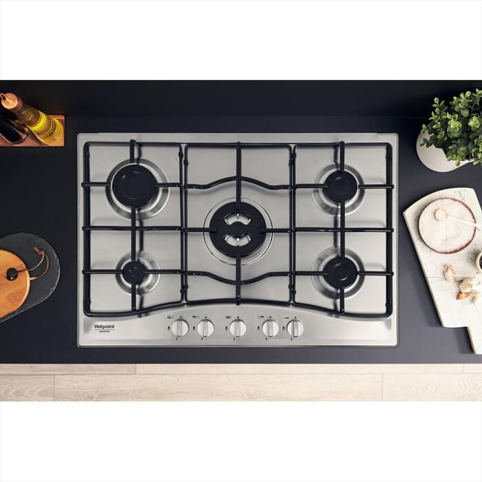 HOTPOINT ARISTON - Piano cottura a gas PCN 752 T/IX/HAR 75cm-Inox