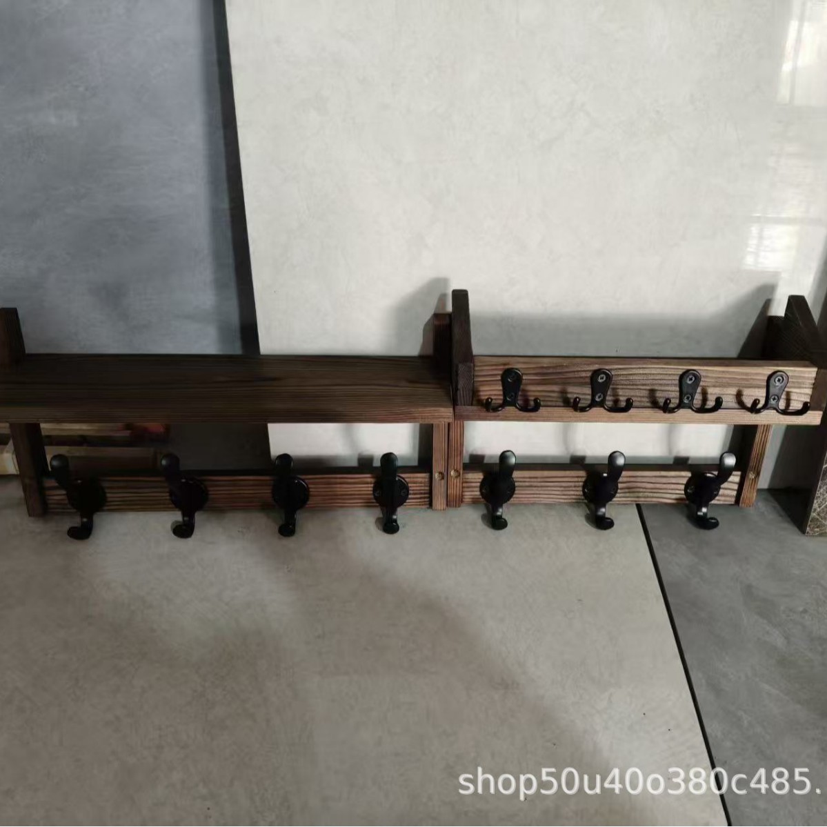 Spot wooden wall rack wall-mounted entrance door porch clothes bag finishing rack solid wood key rack