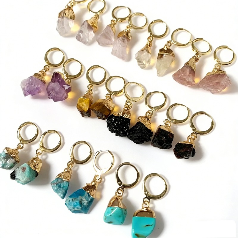 Crystal pendant earring