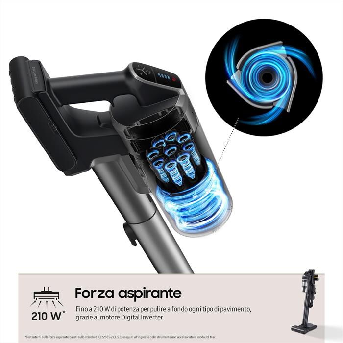 SAMSUNG - Scopa elettrica JET 95 COMPLETE EXTRA VS20C9554TK-SATIN BLACK