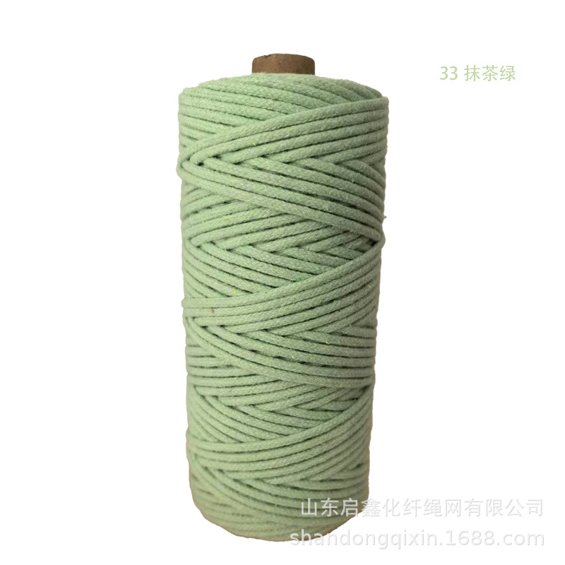 Braided rope drawstring decorative tapestry rope tag rope colored cotton rope