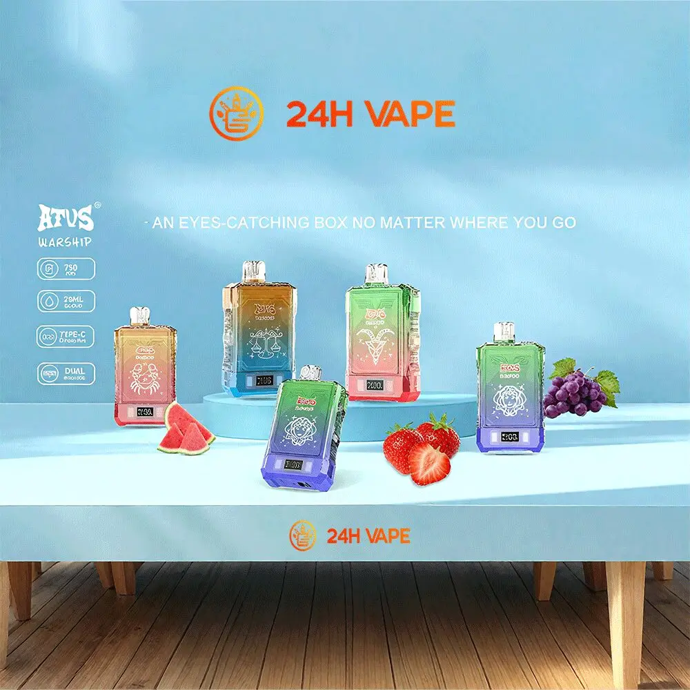 （3 pieces）ATVS WARSHIP 18000 18K Puffs Original Edition Dual Mesh LCD Display Disposable Vape