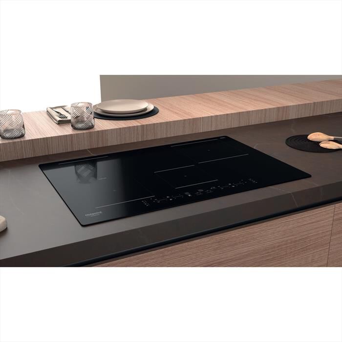 HOTPOINT ARISTON - Piano cottura induzione HB 0577B NE 77 cm-Nero