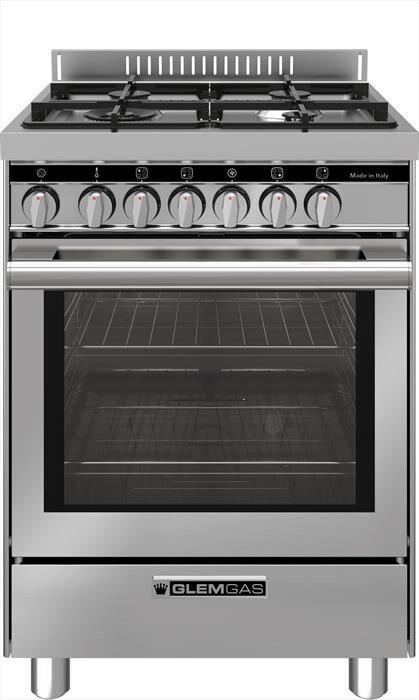 GLEM GAS - Cucina a gas ST664MI Classe A+-Inox